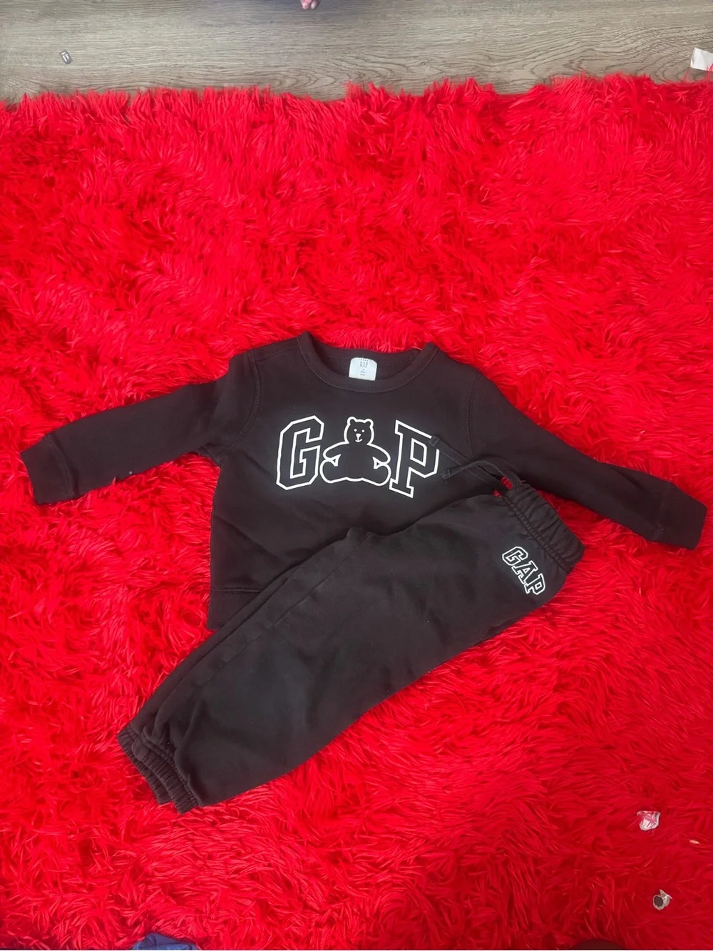 GAP Black Logo Sweatshirt and Pants Set